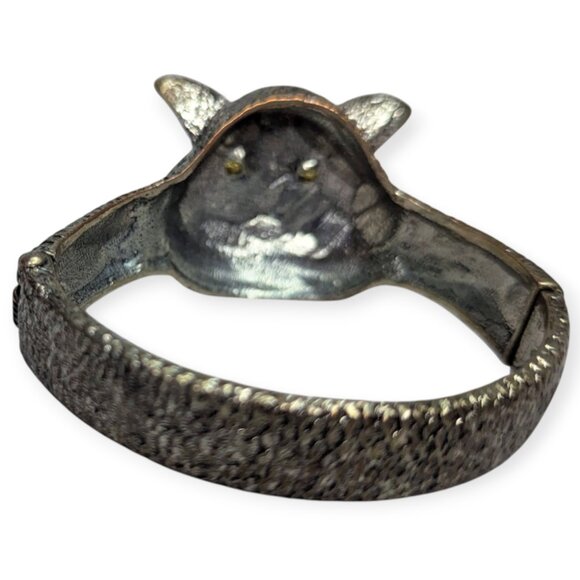 Silver Tone Owl Cuff Bracelet - Picture 3 of 11